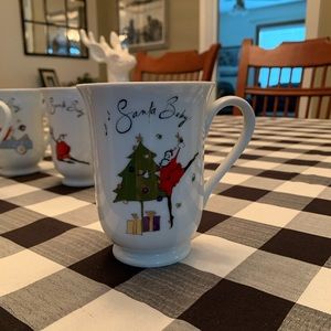 Pottery Barn tea or coffee Christmas Santa baby cup